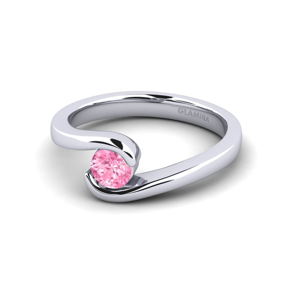 Zafiro Rosado Anillo de compromiso Bridal Luxuy