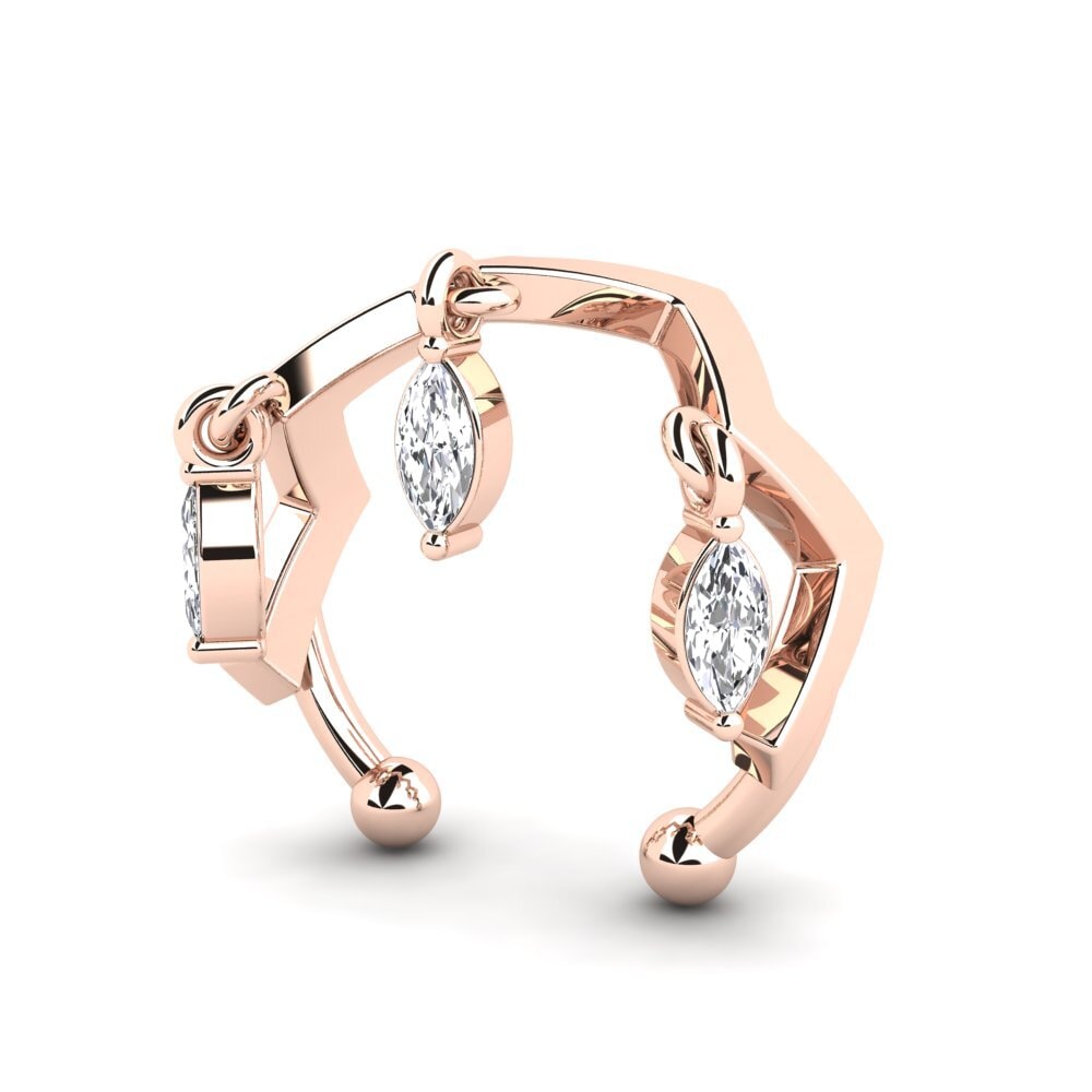 9k Oro Rosa Marquesa Pendiente de mujer Gadd