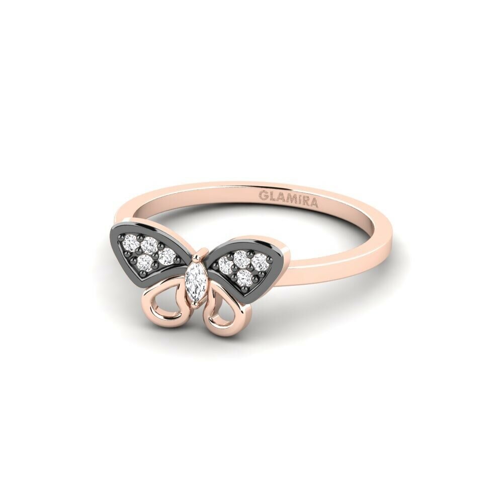 Marquise Saphir Blanc Bague Gael