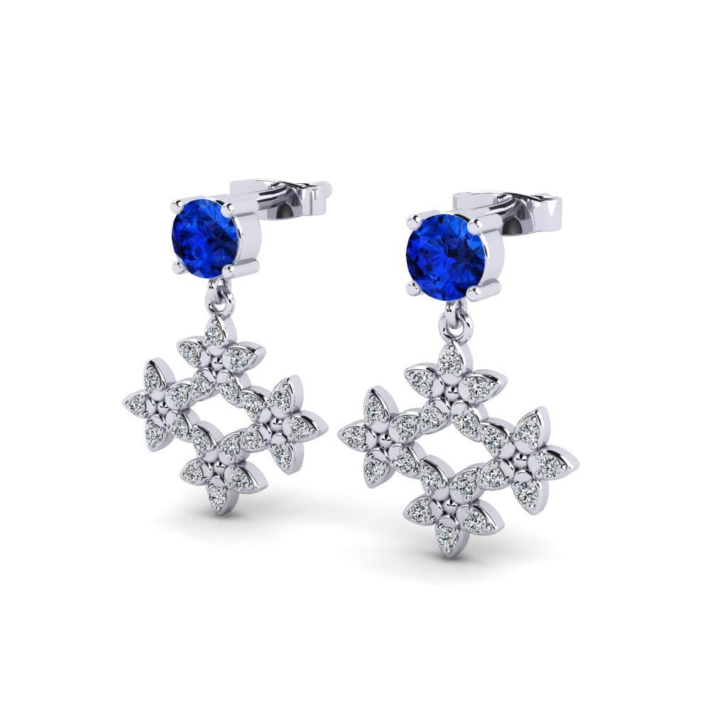 Sapphire (Lab Created) Women's Earring Gaffe