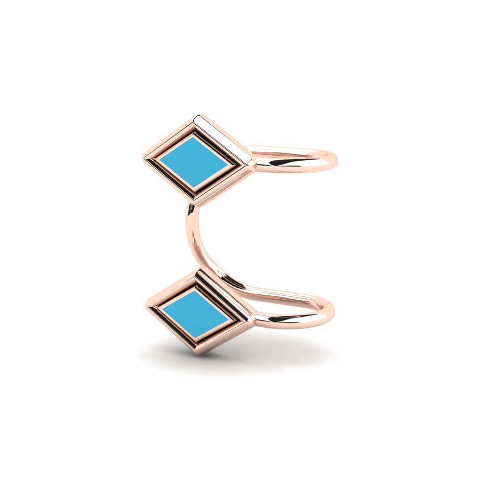 14k Oro Rosa Pendiente Galaau