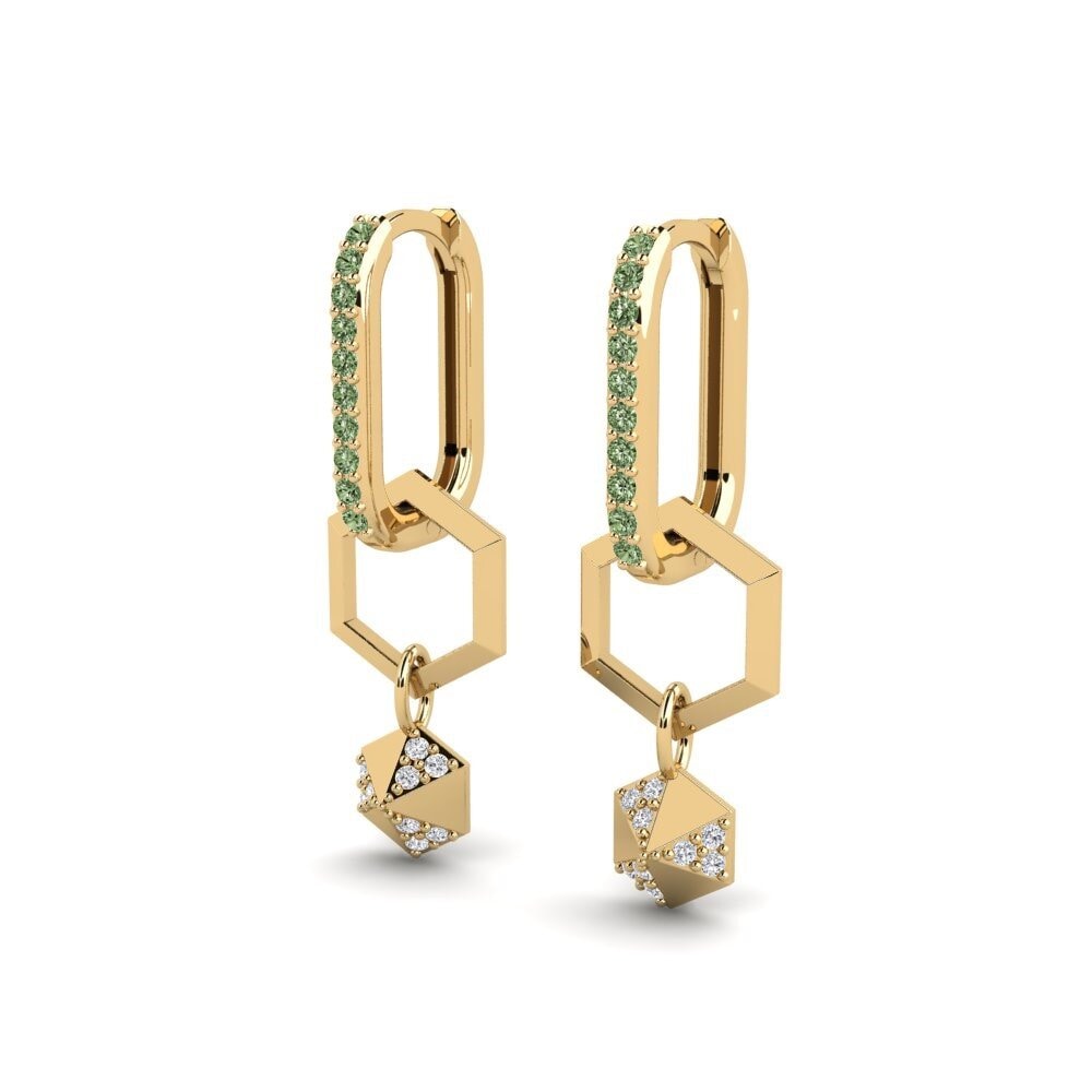 Grüner Diamant Damen ohrring Galatoomi