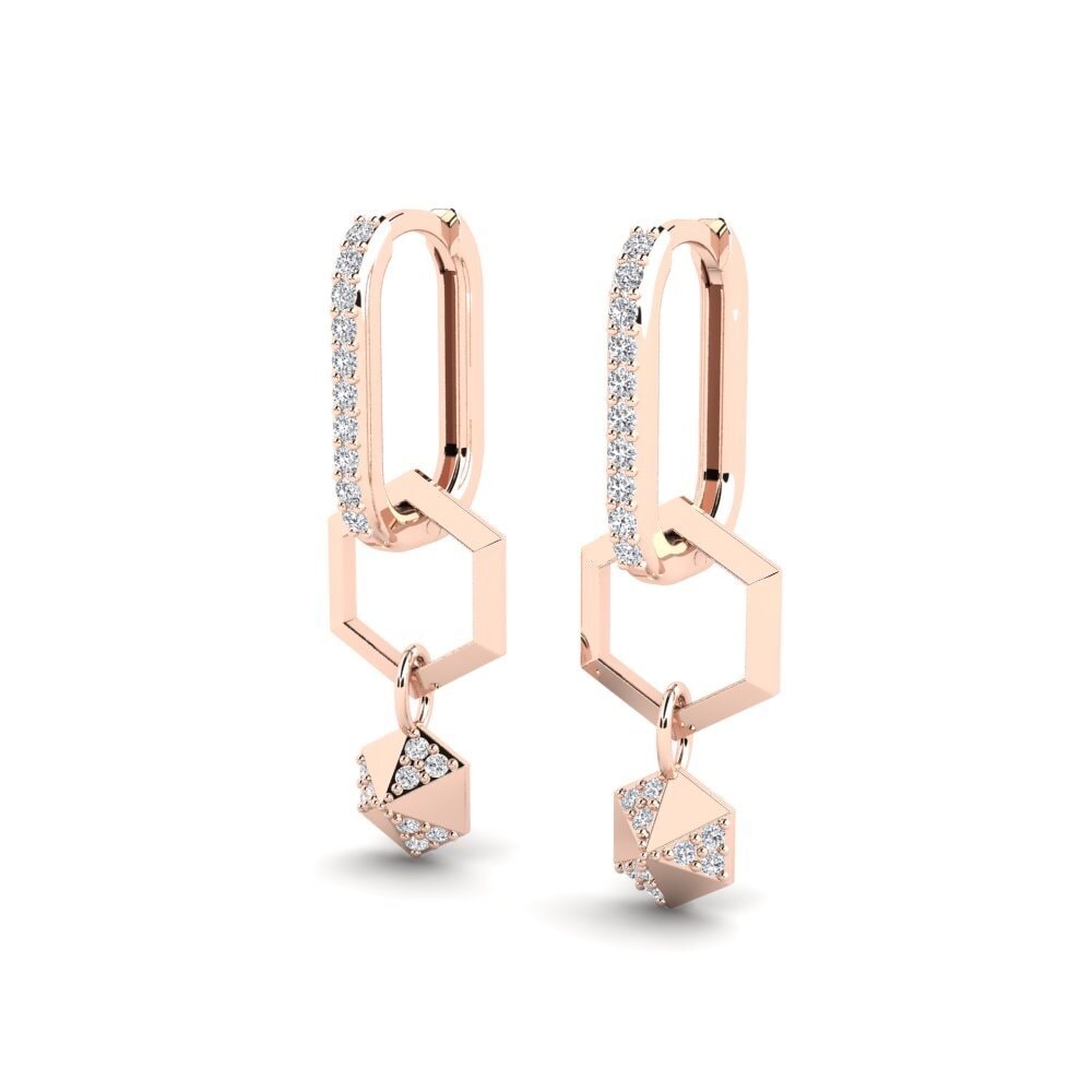 14k Rose Gold Women's Earring Galatoomi