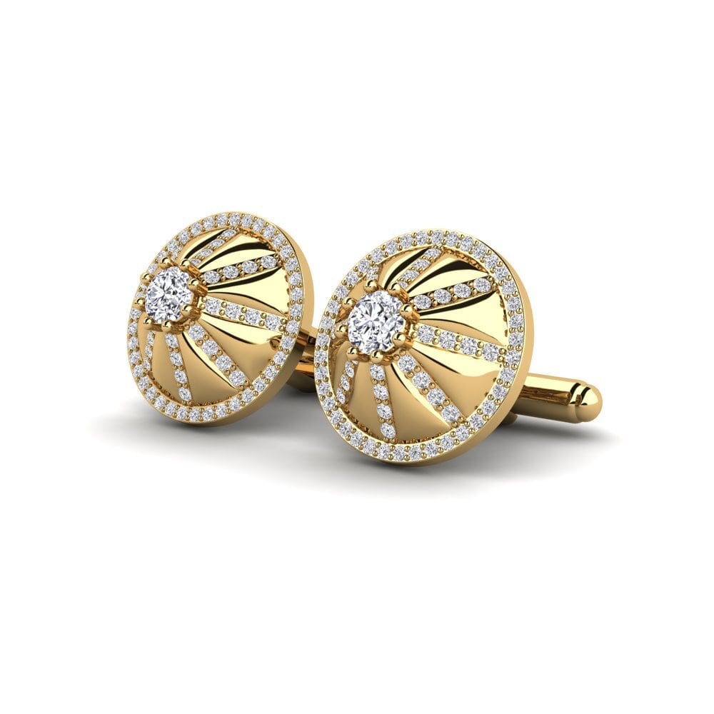 Gemelli Uomo 4CT Diamanti Creati In Laboratorio | Placcati Oro Giallo 14K Con Argento 925