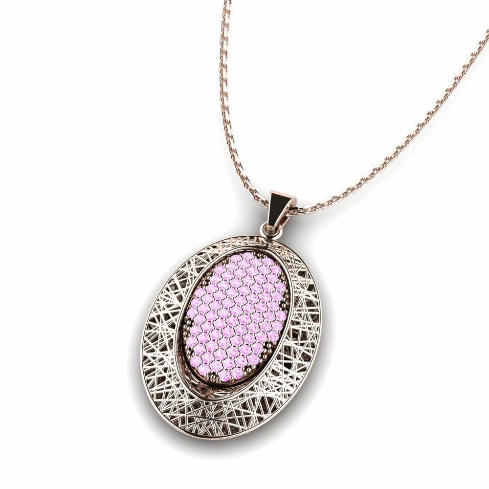 Roze Saffier Dames Hanger Garde