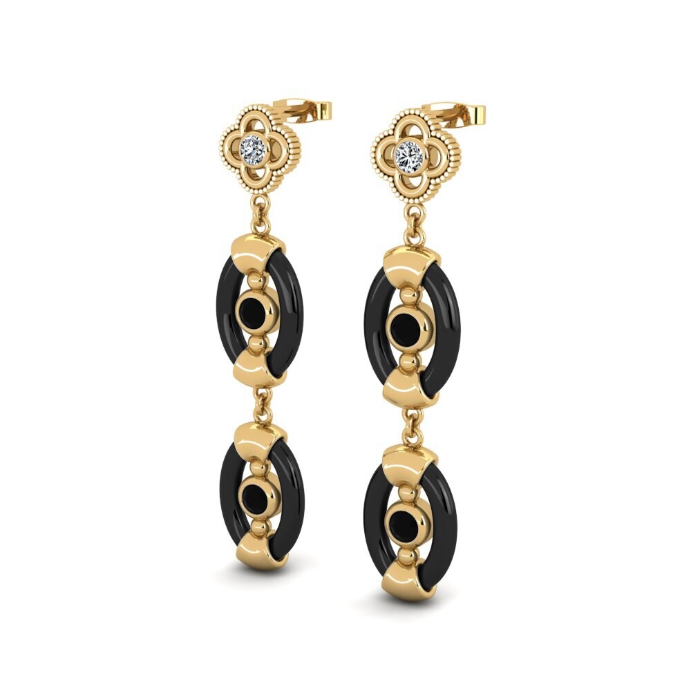 Black Onyx Women's Earring Garity