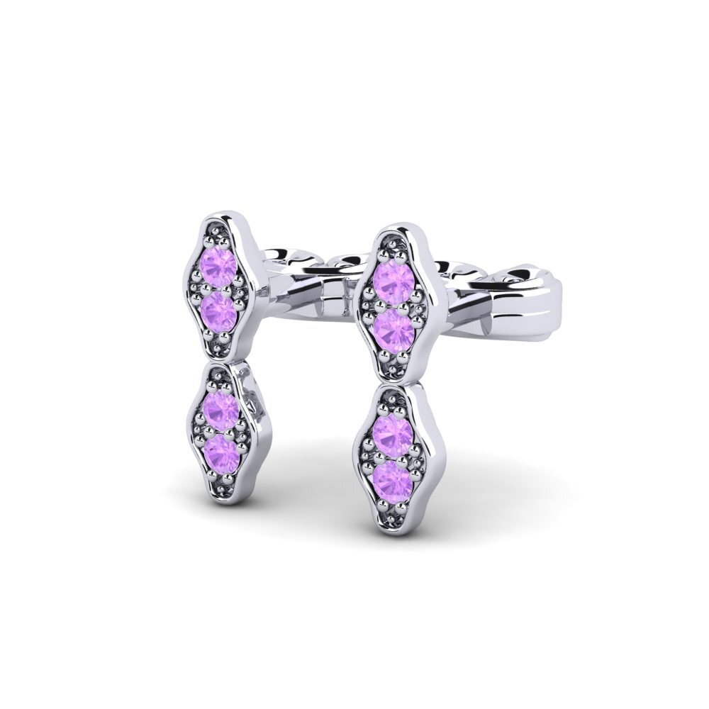 Améthyste Boucle d'oreille femme Garnison