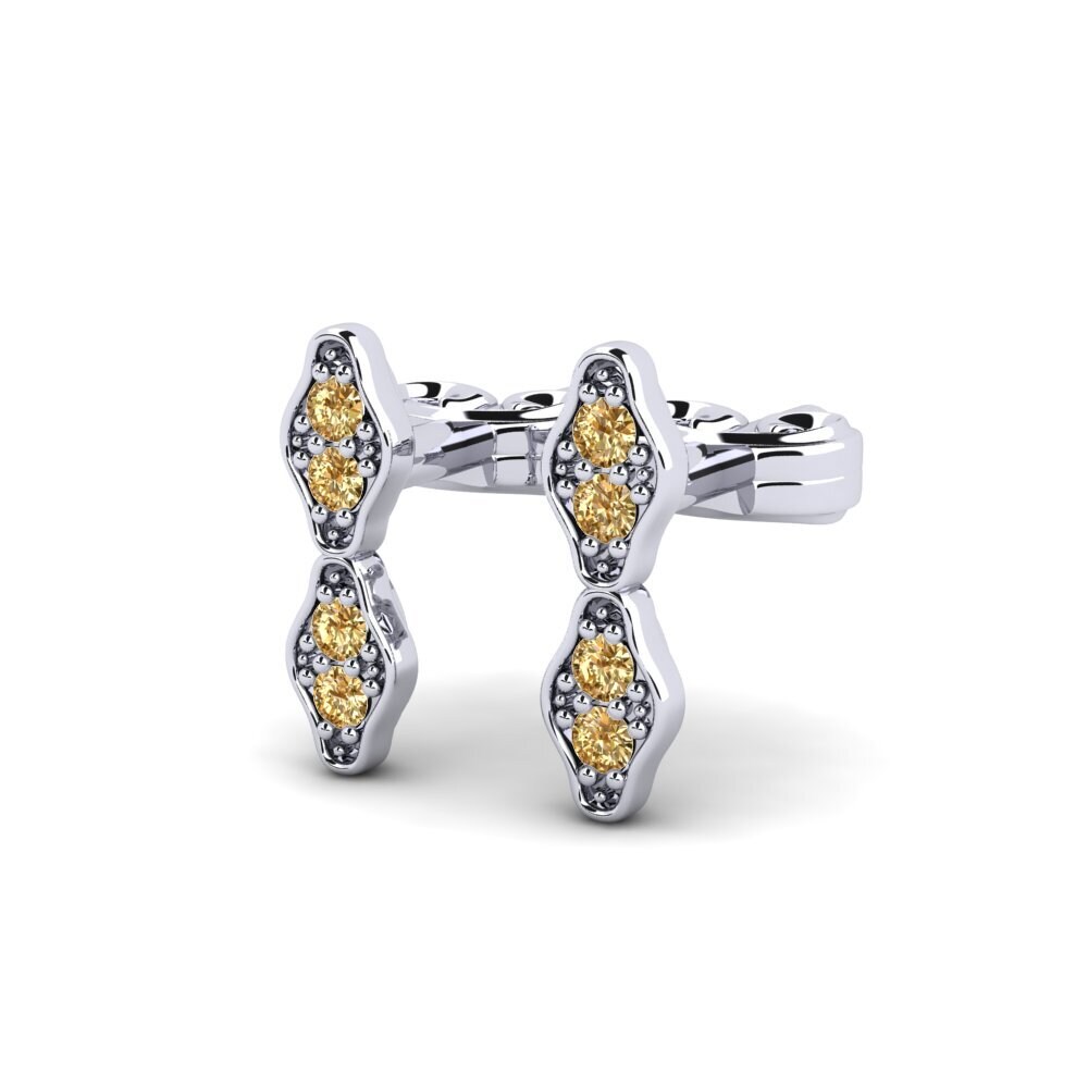 Diamant Brun Boucle d'oreille femme Garnison