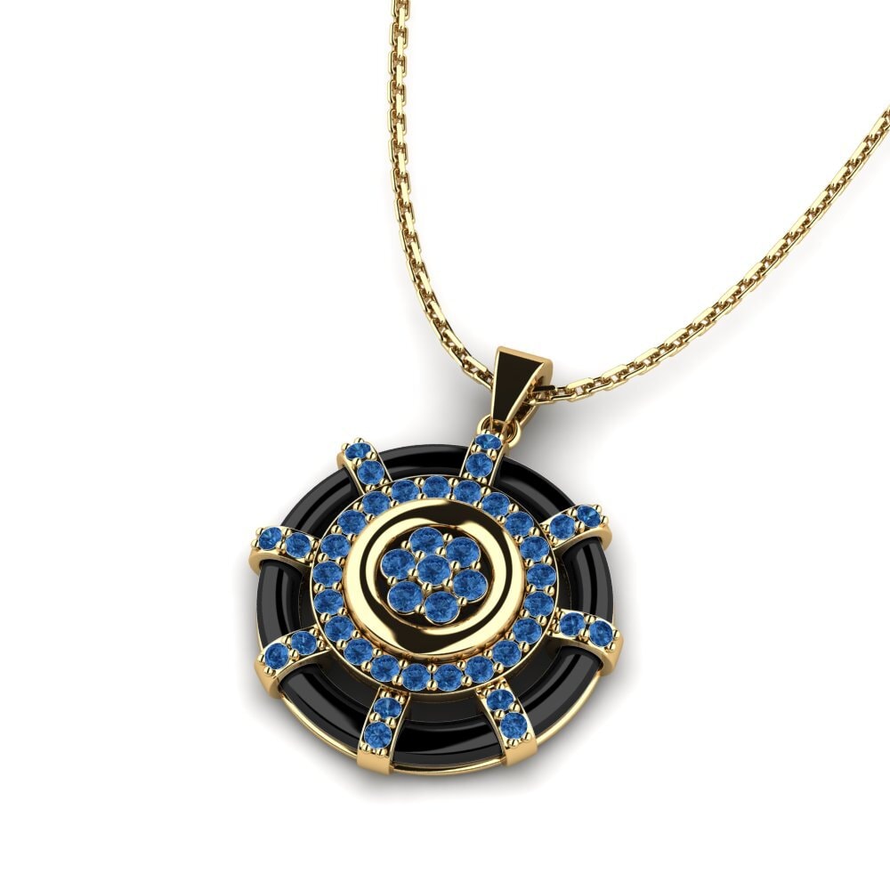 Circonita Azul Oscuro Colgante de Mujer Garofalo