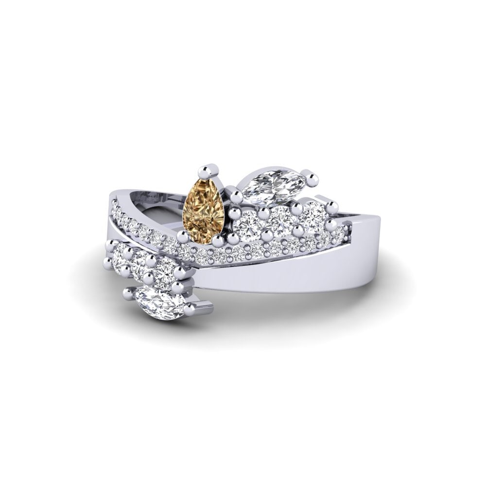 Diamante Castanho Anel Garrucha