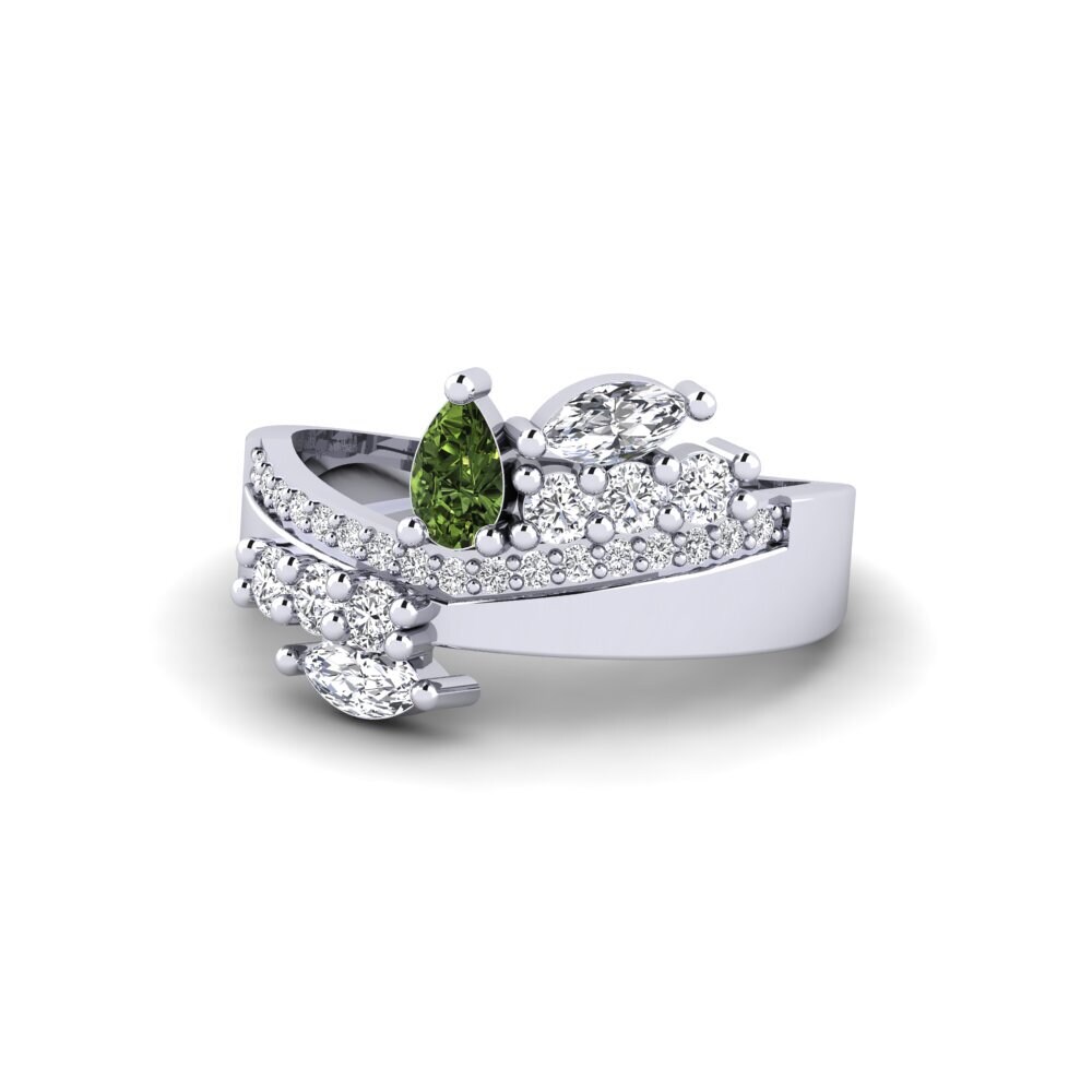 Pear Green Sapphire Ring Garrucha
