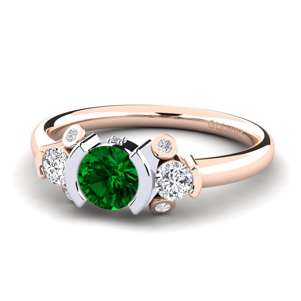 Circonita Verde Anillo de compromiso Gaspara