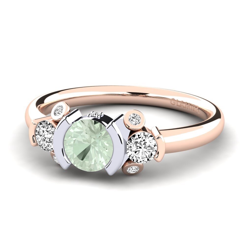 Amatista verde Anillo de compromiso Gaspara
