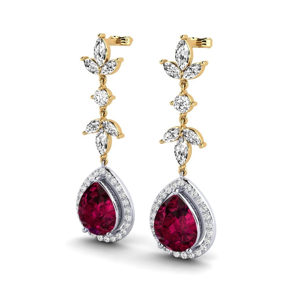 Đá Rhodolite Bông tai nữ Gasto