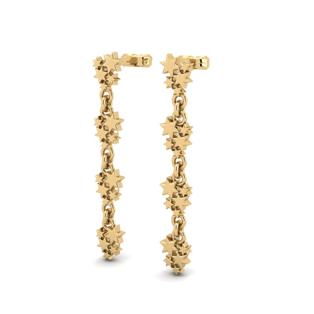 9k Oro Amarillo Pendientes Gatektons