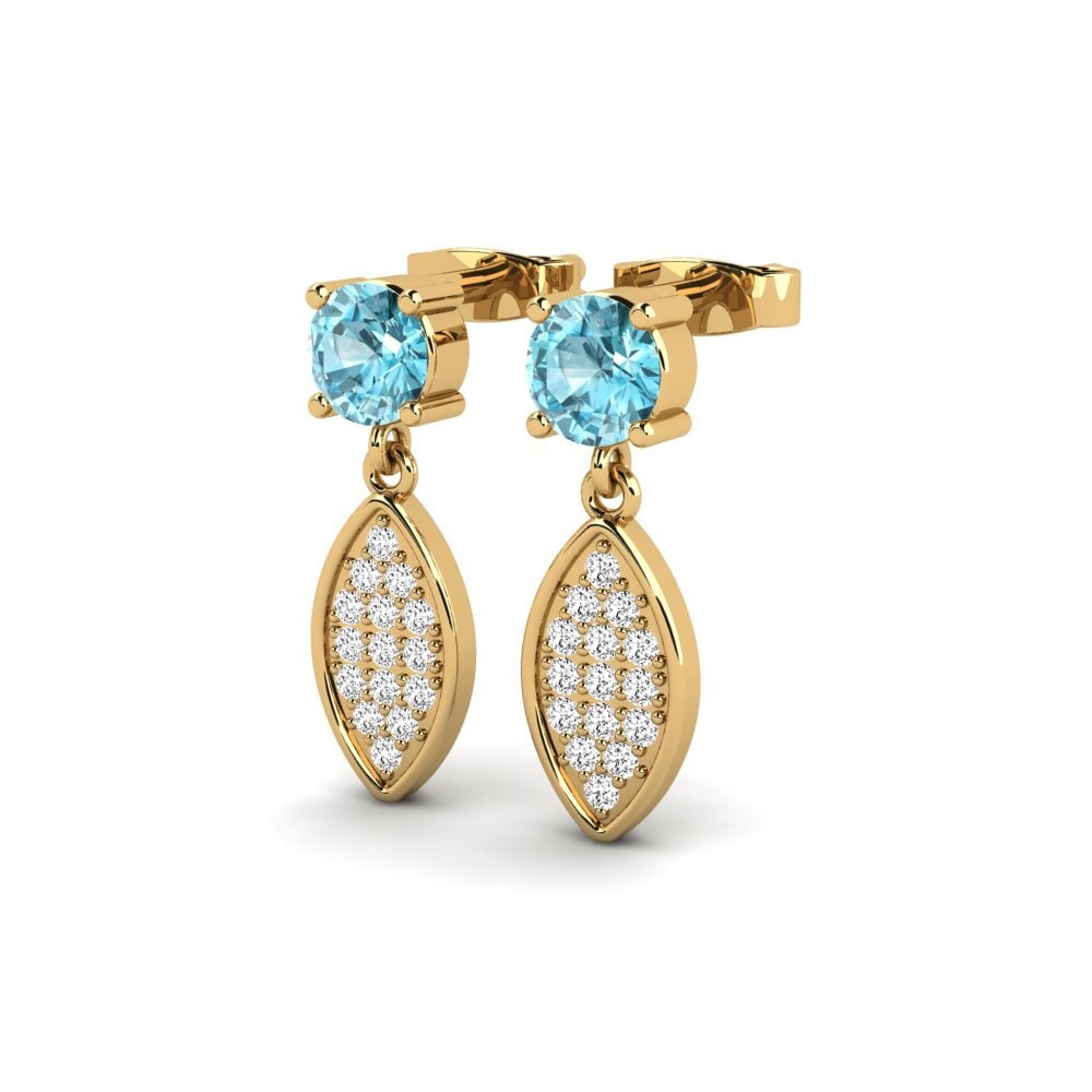 Zircon Bleu Boucle d'oreille femme Gayatri