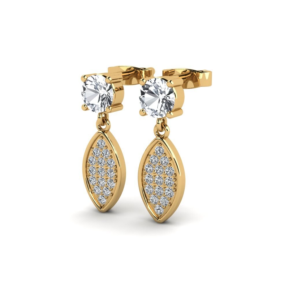 Đá Zircon Trắng Bông tai nữ Gayatri