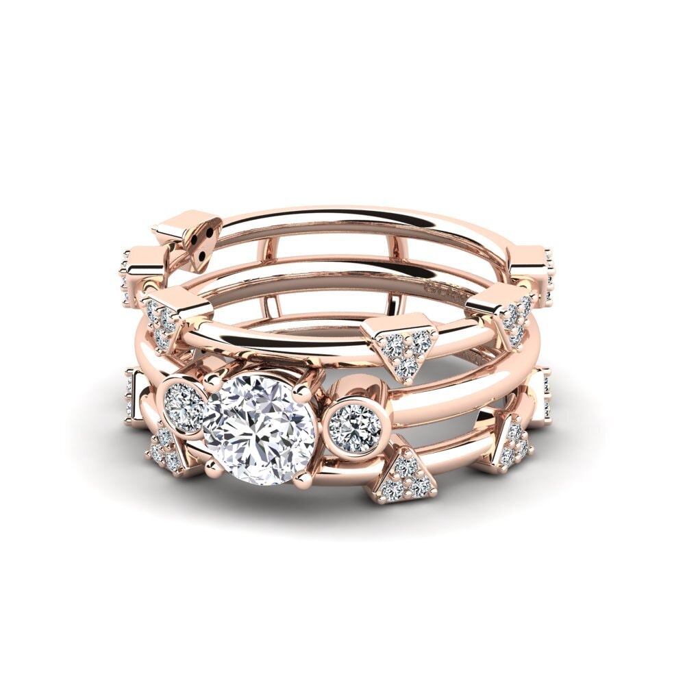 Diamante cultivado en laboratorio Anillo Gdend SET