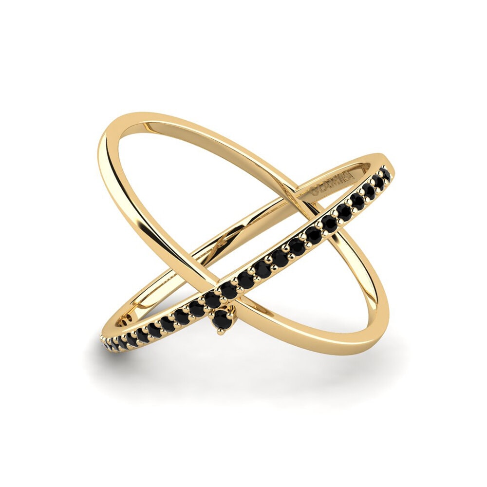 Zafiro negro Anillo Gehoben