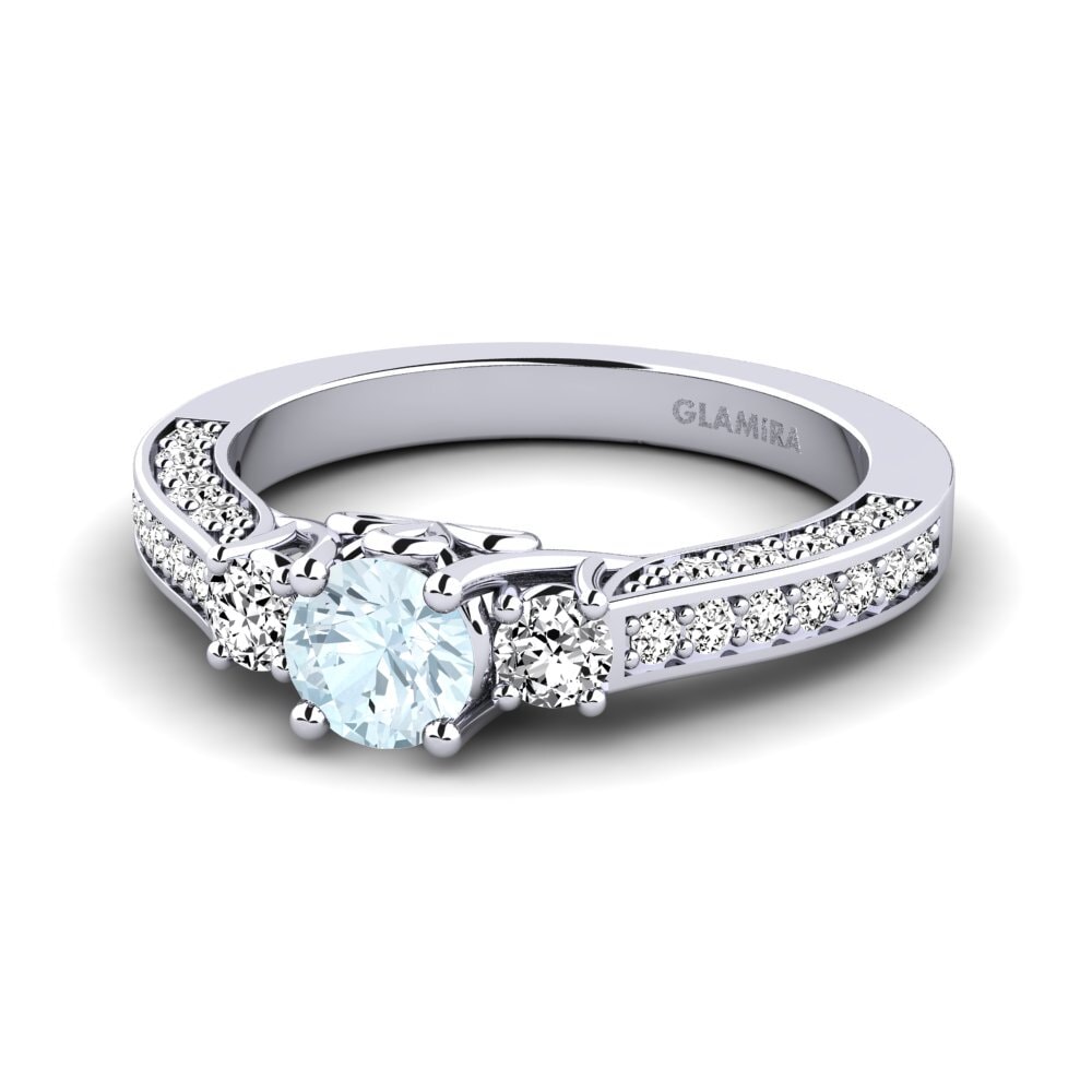 Aquamarine Bridal Set Gemmiferous Ring A