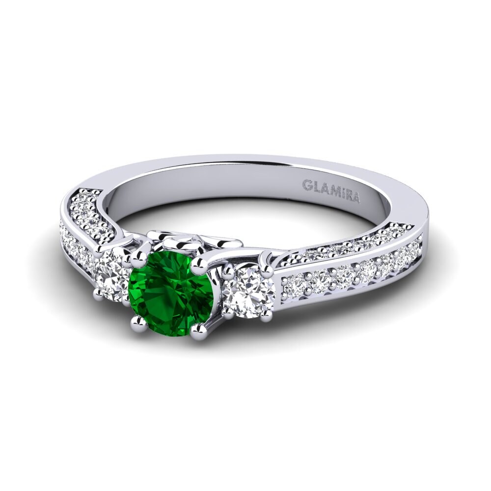 Green Zirconia Bridal Set Gemmiferous Ring A
