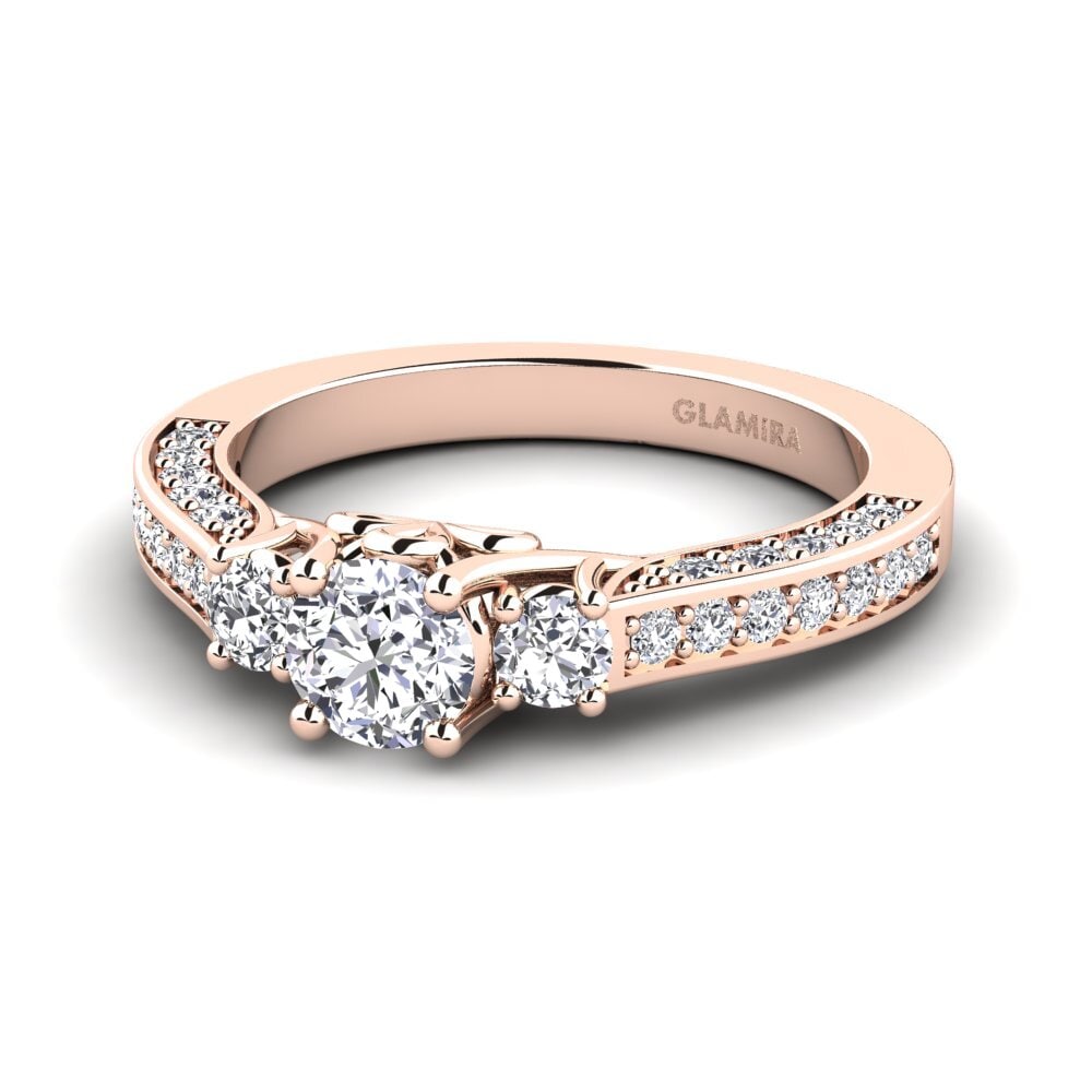 14k Oro Rosa Set de Anillos Gemmiferous Anillo A