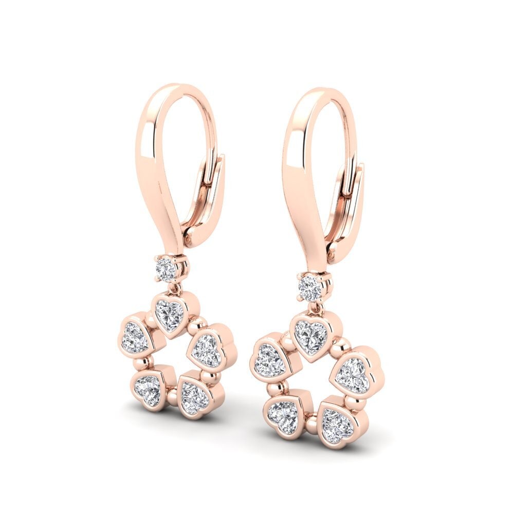 18ct Rose Gold Women's Earring Genadi