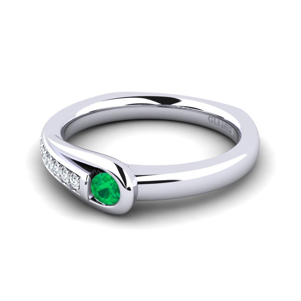 Esmeralda Anillo de compromiso Genifer 0.1 crt