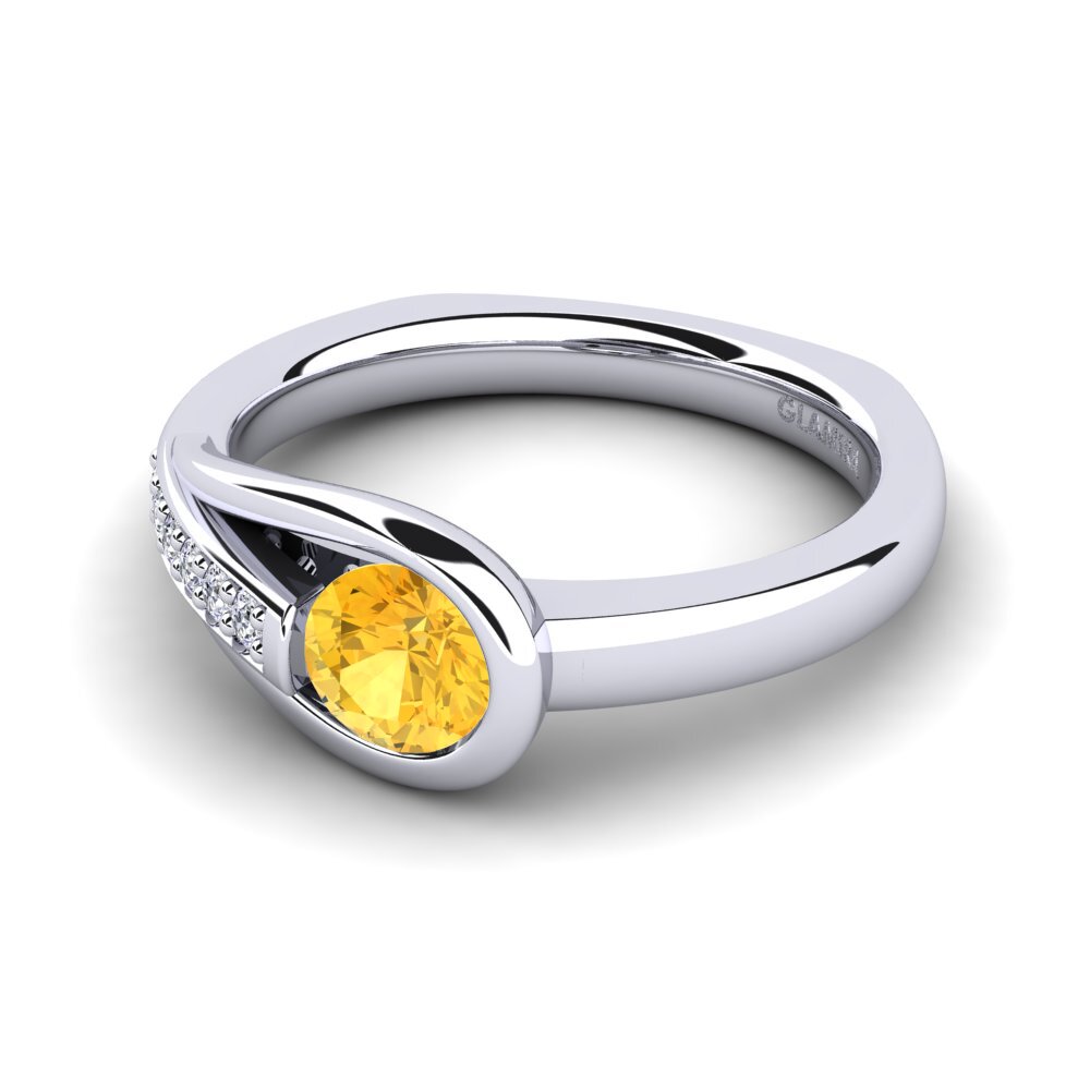 Citrine Engagement Ring Genifer 0.5 crt