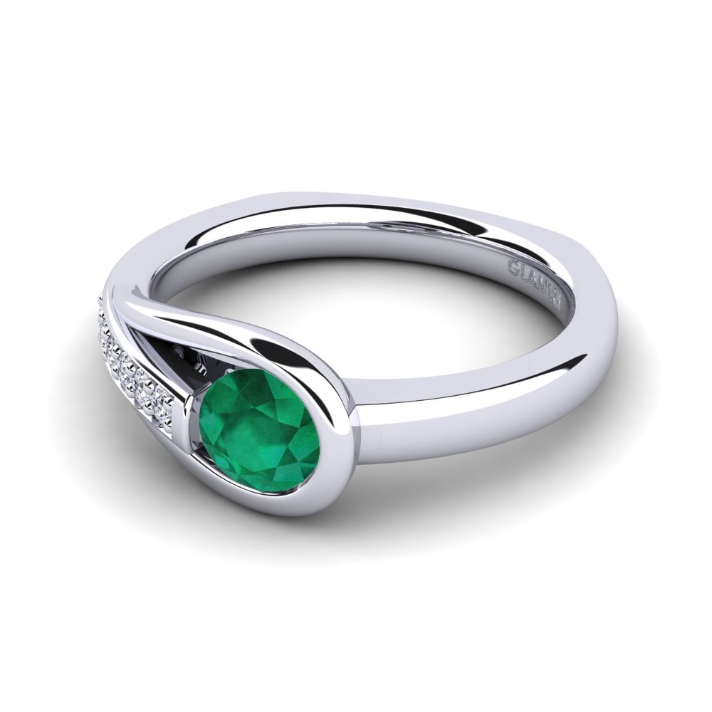 Esmeralda Anillo de compromiso Genifer 0.5 crt