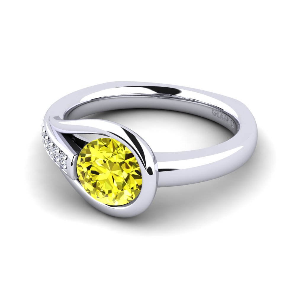 Yellow Diamond Engagement Ring Genifer 1.0 crt