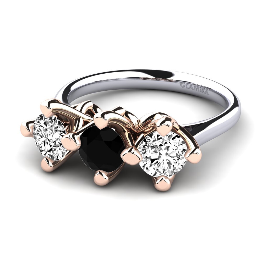 Black Onyx Engagement Ring Gennarina