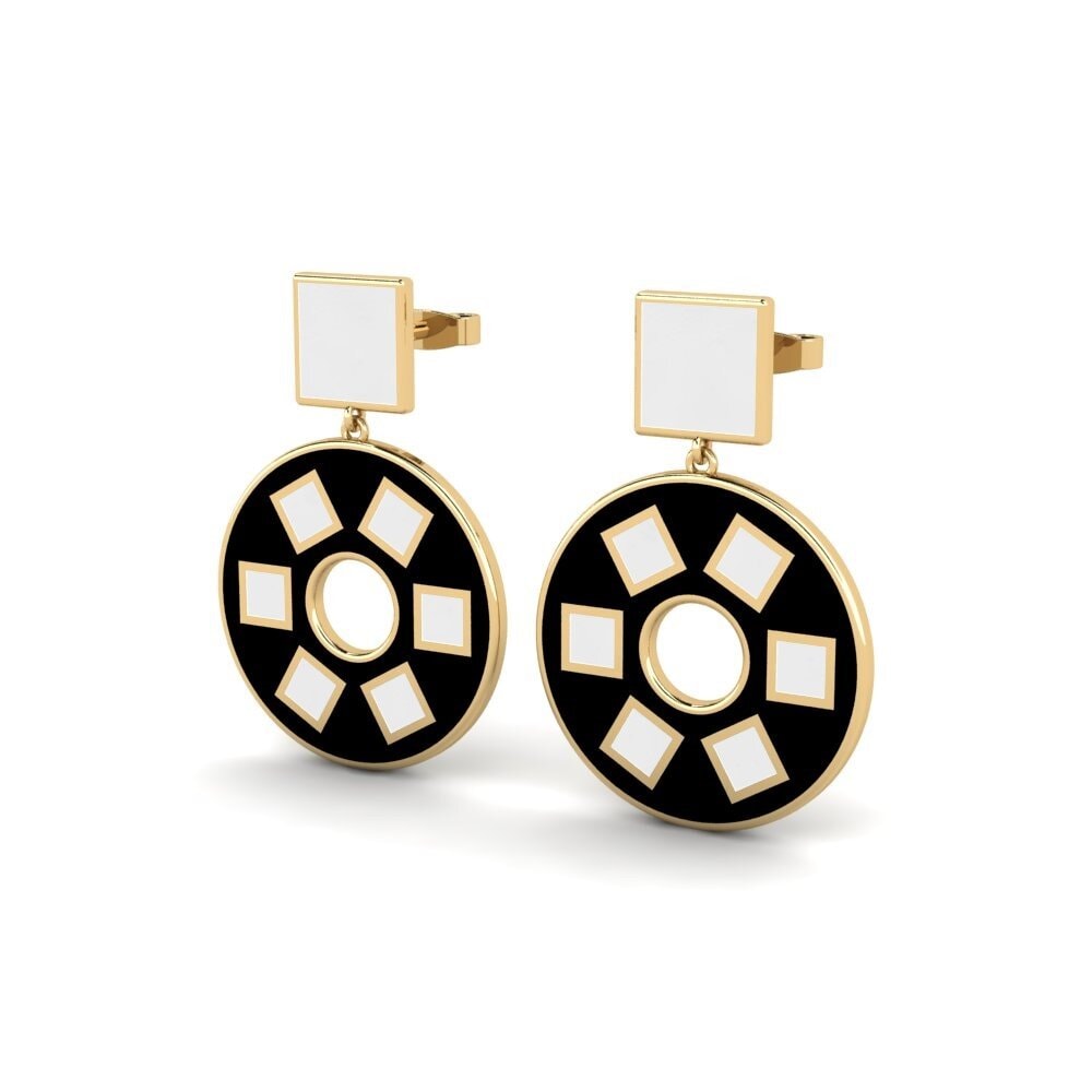 9k Oro Amarillo Pendientes Gentian