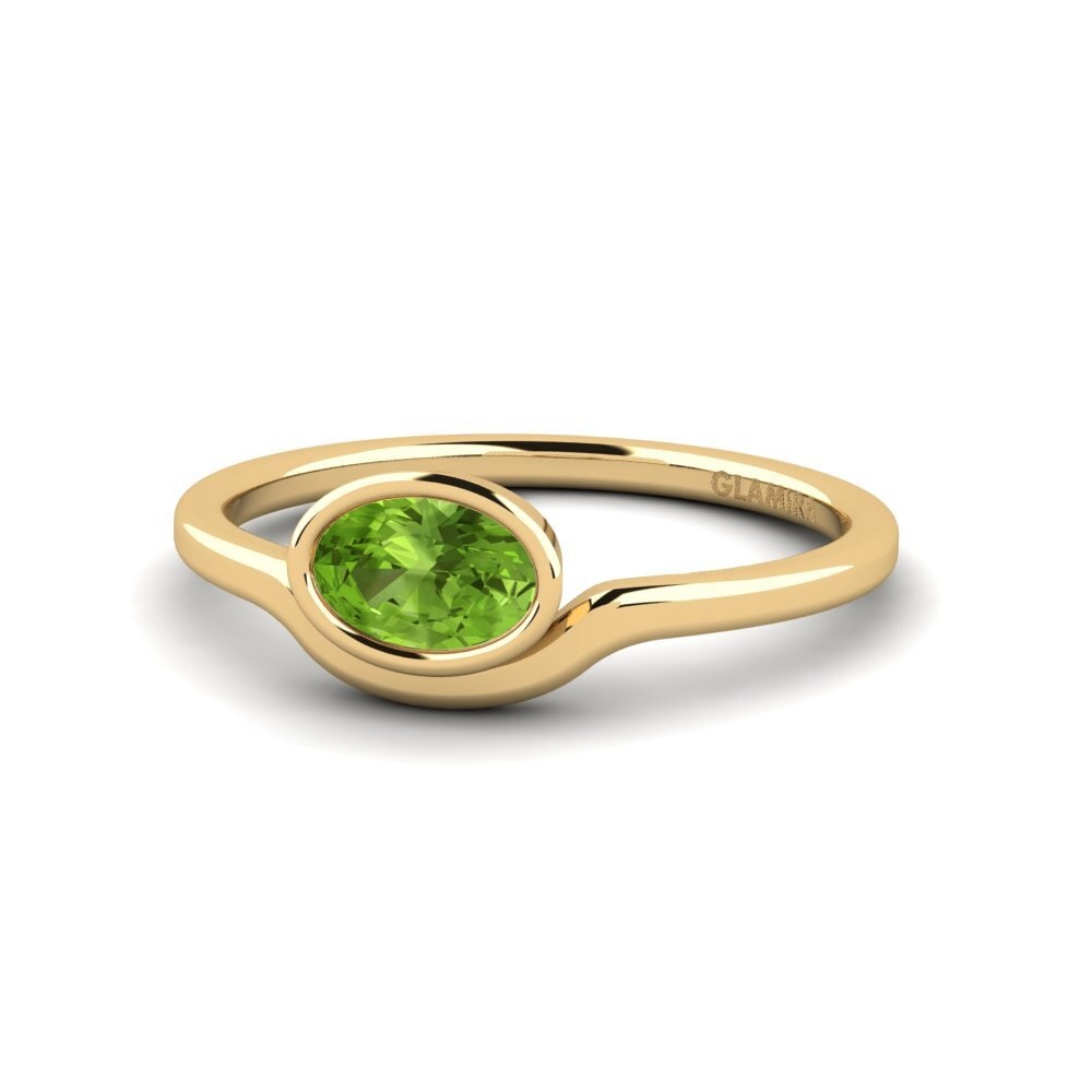 Peridot Engagement Ring Geovanni