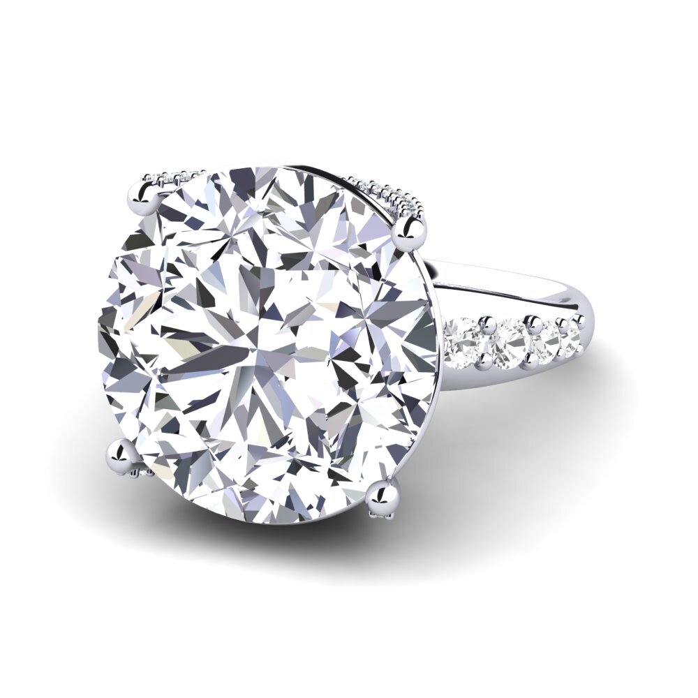 White Silver Ring Gerlindis