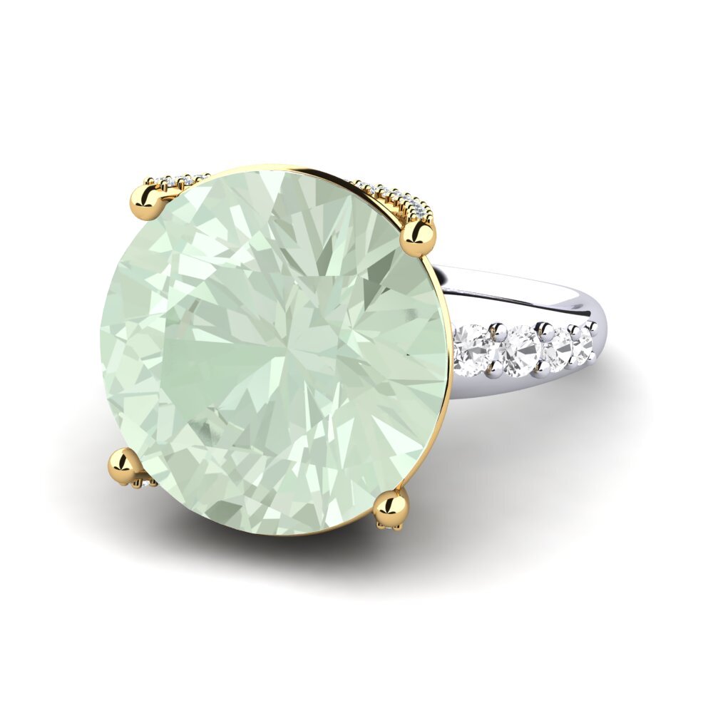 18k Oro Blanco / Amarillo Anillo Gerlindis