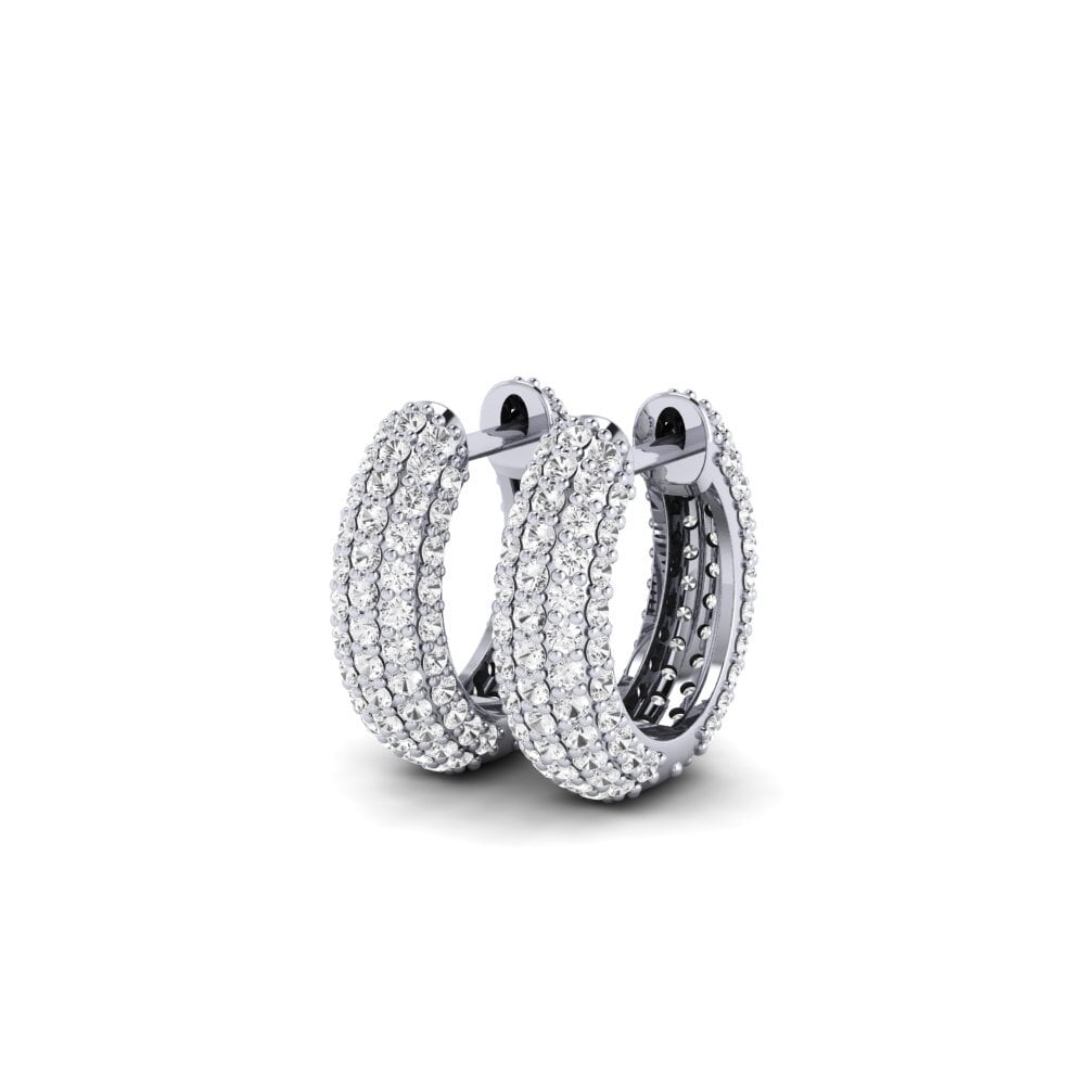Diamant-safír Dámský náušnice Germaine 15 mm