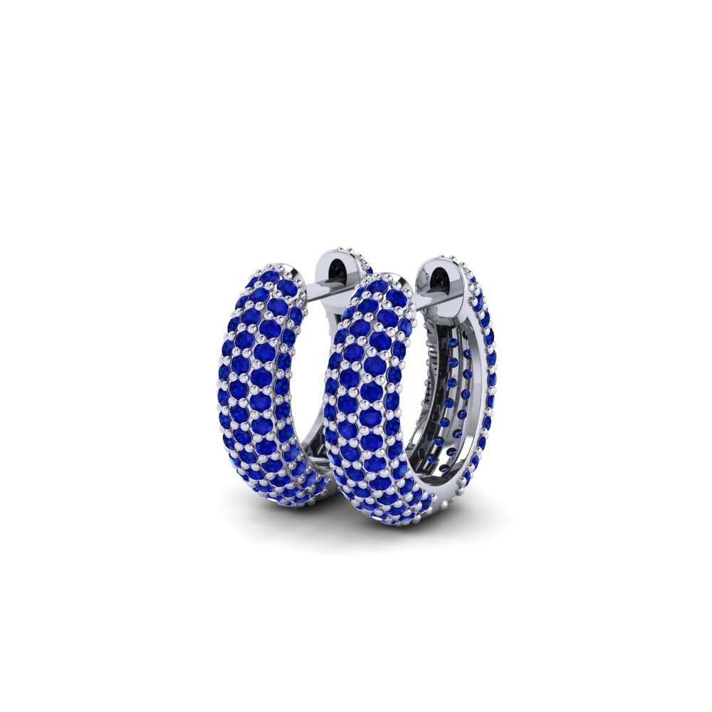 Saphir Boucle d'oreille femme Germaine 15 mm