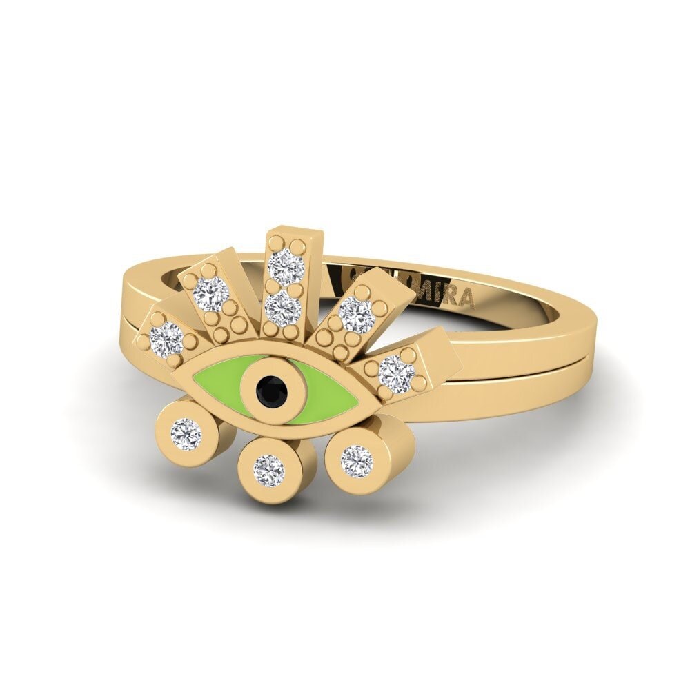 Schwarzer Diamant Pinker Ring Germanic