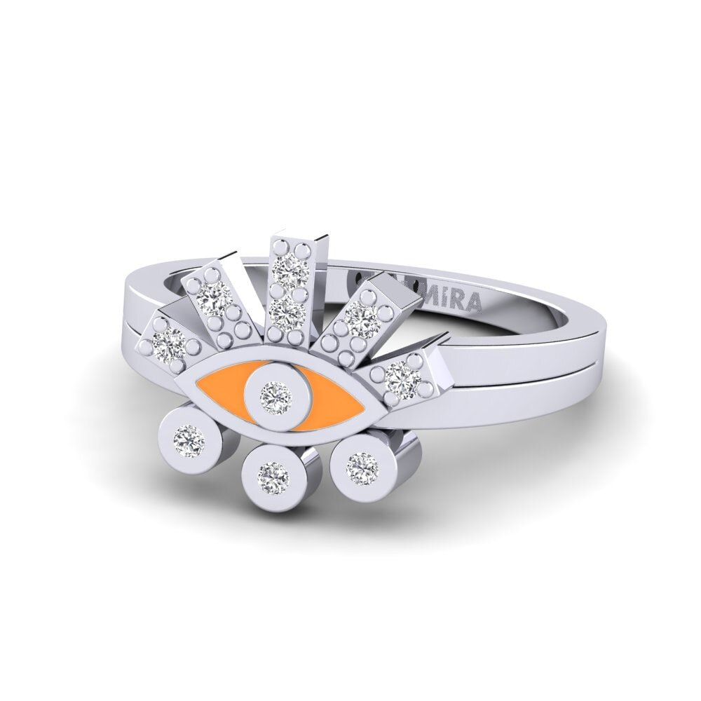 Weiß-Silber Pinker Ring Germanic