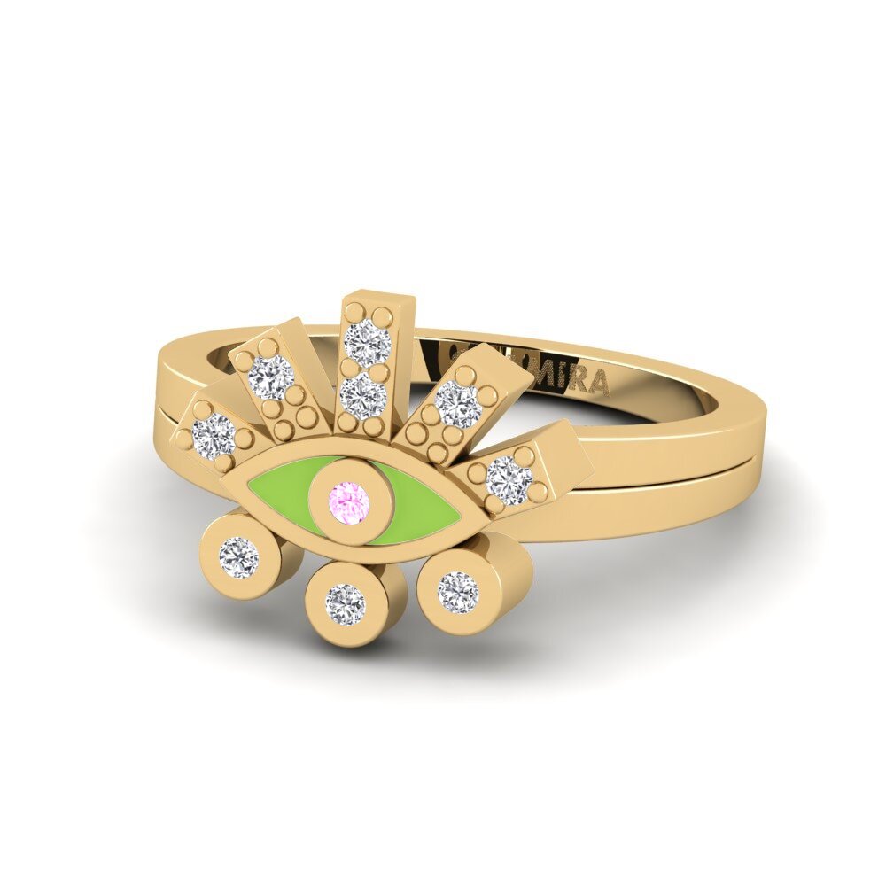 Rosa Saphir Pinker Ring Germanic