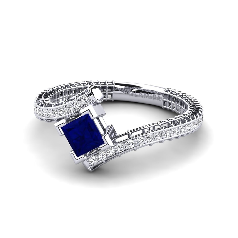 Princess Sapphire Engagement Ring Gertrude