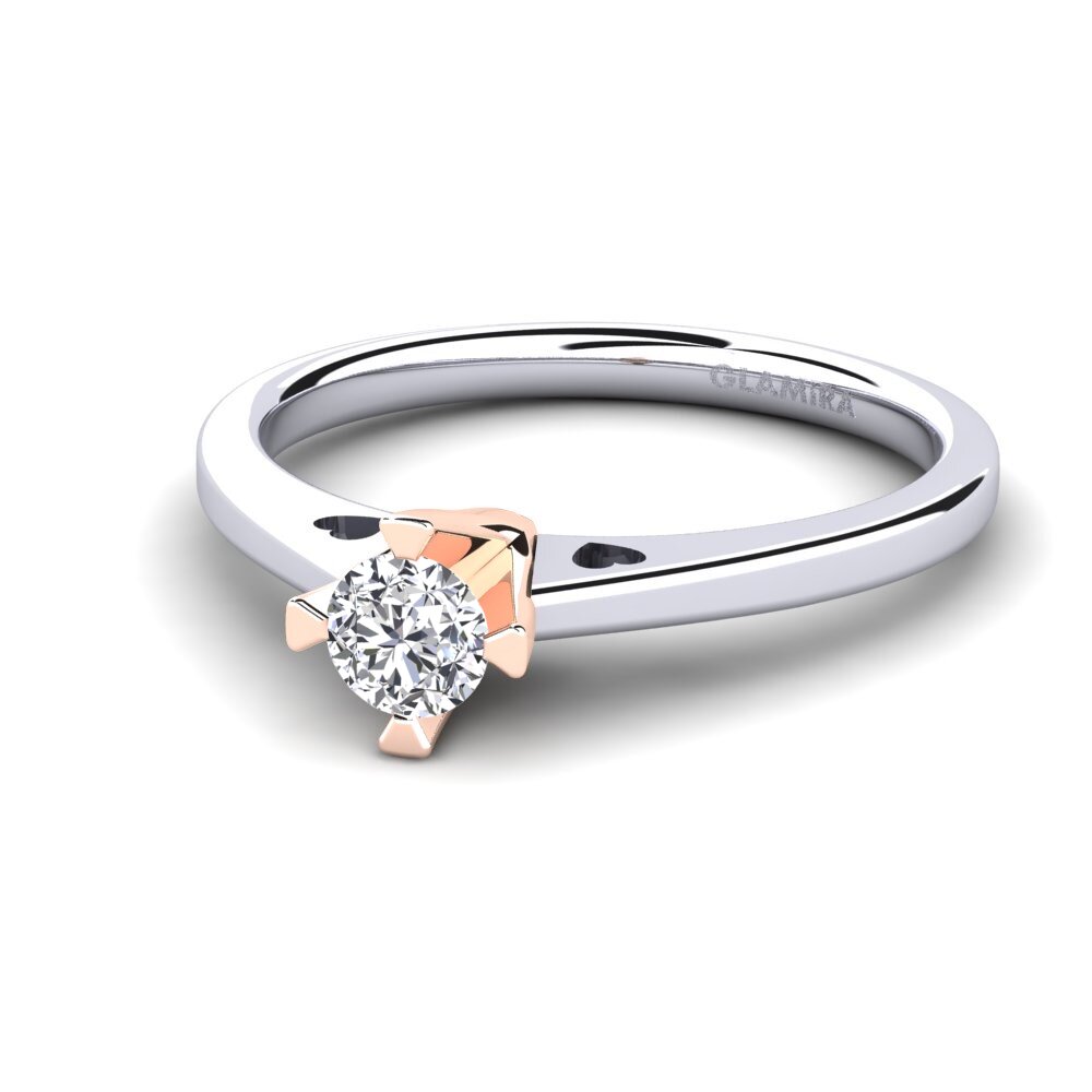14ct White / Rose Gold Engagement Ring Gervasia