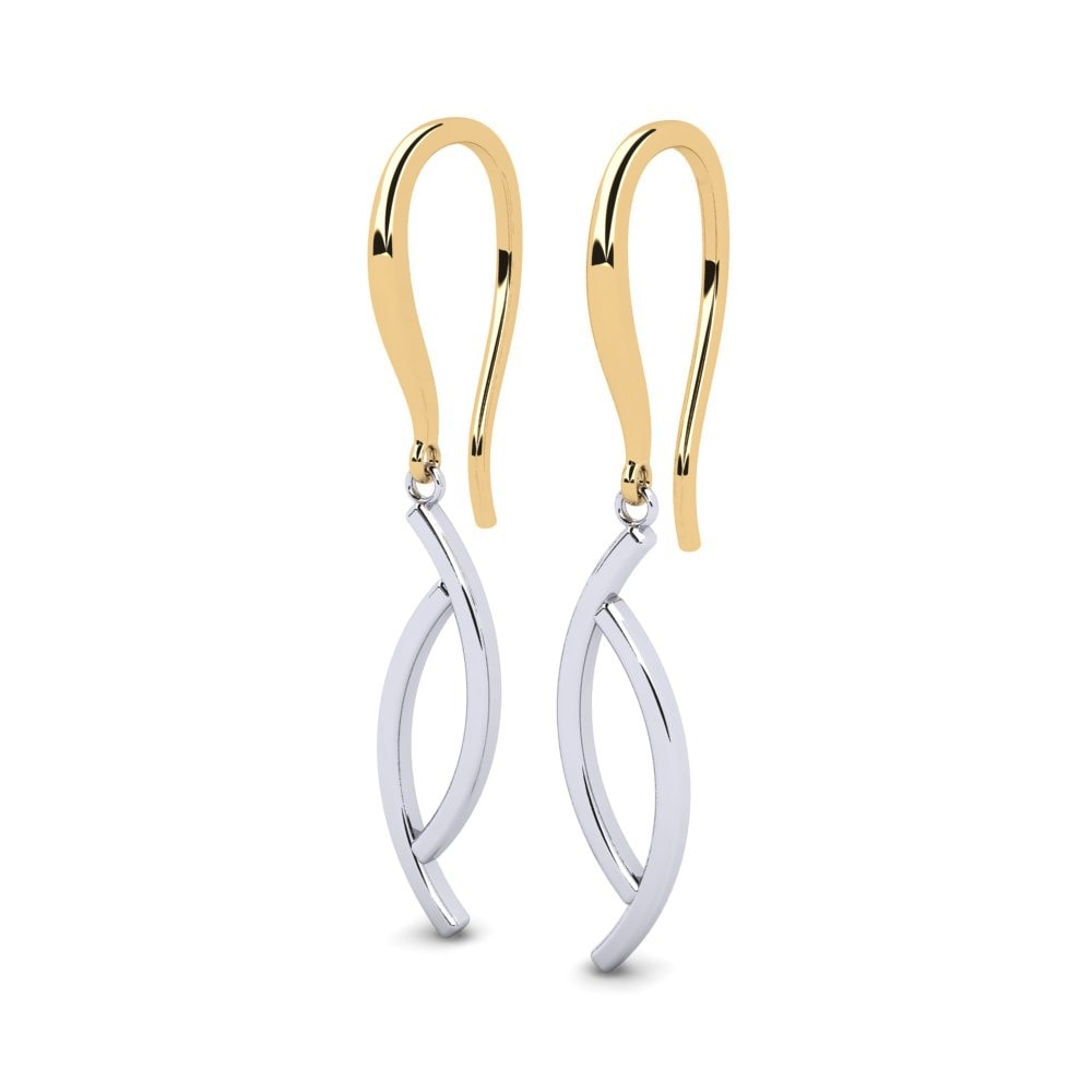 14ct Yellow & White Gold Earring Geshla