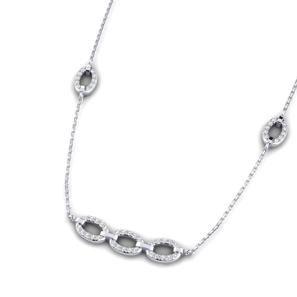 14ct White Gold Women's Necklace Gevoel