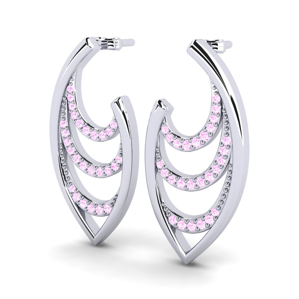 Pink Sapphire Women's Earring Ghalem