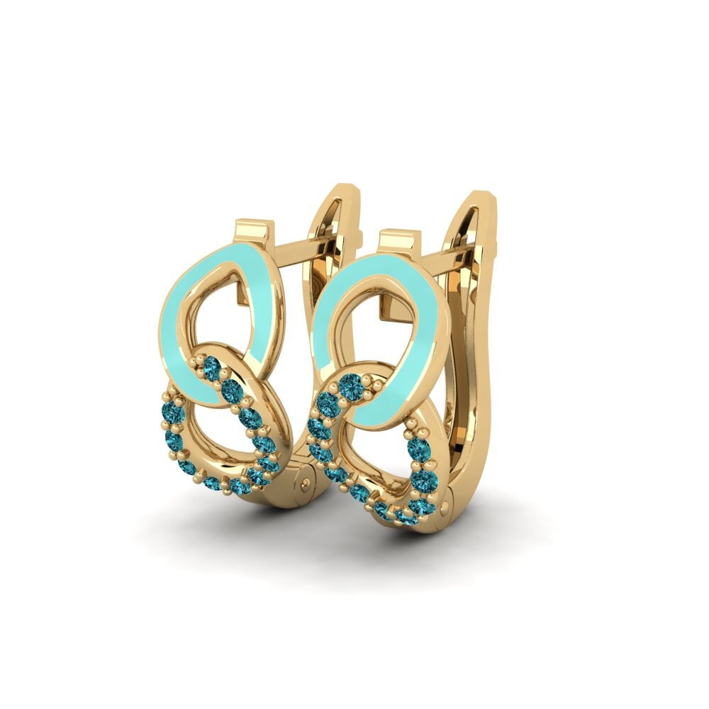 Diamante Azul Pendiente de mujer Ghrian