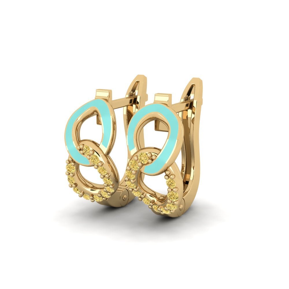 Diamante Amarillo Pendiente de mujer Ghrian
