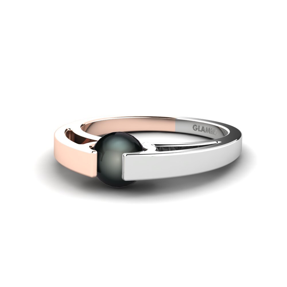 14ct Rose / White Gold Ring Giacintaya 6.0 mm