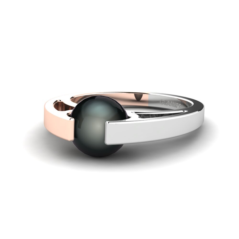14ct Rose / White Gold Ring Giacintaya 8.0 mm